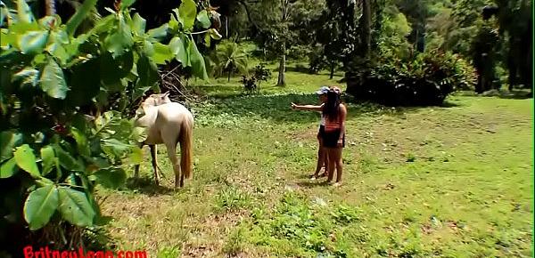  Real amateur teens heather deep and girlfriend LOVE HORSE COCK